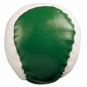Anti stress bal van PVC materiaal, groen, wit