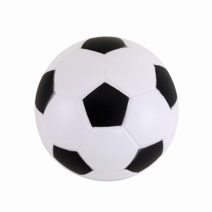 Anti-stress voetbal Kick off. Zwart, Wit.