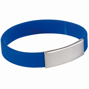 Siliconen armband Strong. Blauw.