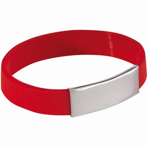 Siliconen armband Strong. Rood.