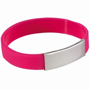 Siliconen armband Strong. Roze.