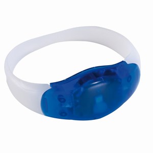 Siliconen armband Festival. Blauw, Transparant.