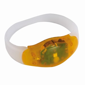 Siliconen armband Festival. Oranje, Transparant.