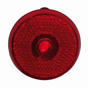 Veiligheidsbutton met knipperlicht Showdown, rood