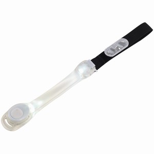 Veiligheidslicht-armband Jogger. Wit, Transparant.