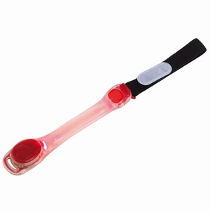 Veiligheidslicht-armband Jogger. Rood, Transparant.