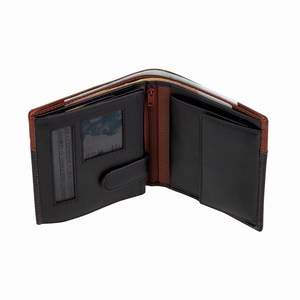 Lederen portemonnee Cash, zwart