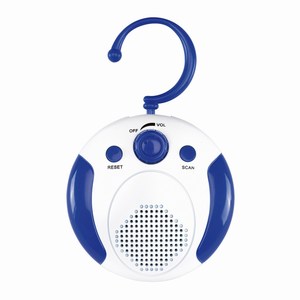 Doucheradio Fresh, blauw, wit