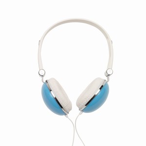 Hoofdtelefoon Volume. Blauw, Wit.
