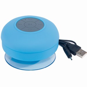 Bluetooth douche-speaker Wake up. Blauw, Grijs.