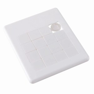 Schuifpuzzel van kunststof met 15 vlakjes, wit