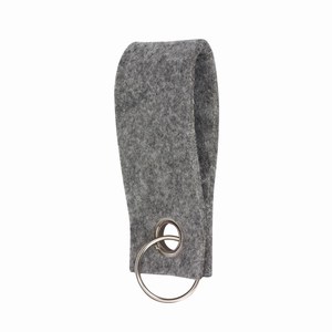 Vilten sleutelhanger Felt. Grijs.
