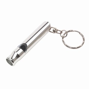 Fluitje van aluminium Flute. Zilver.