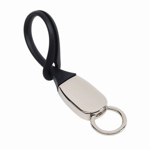 Metalen sleutelhanger Softie. Zwart, Zilver.