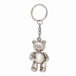 Sleutelhanger in vorm van een beer Belly Bear. Zilver.
