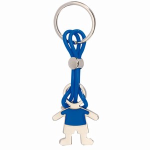 Sleutelhanger Boy. Zilver, Blauw.
