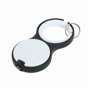 Sleutelhanger met wit LED-licht Sliding. Zwart, Wit.