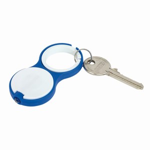 Sleutelhanger met wit LED-licht Sliding. Blauw, Wit.