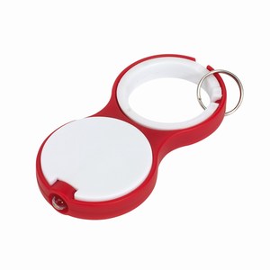 Sleutelhanger met wit LED-licht Sliding. Rood, Wit.