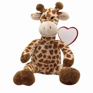 Pluche giraffe Maurice, bruin