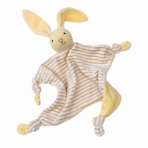 Knuffel haasje Ole. Geel, Wit, Bruin.