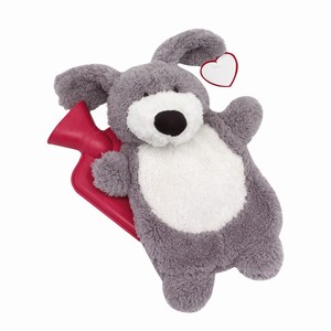 Pluche kruikwarmer Doggie. Grijs.