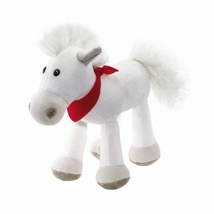 Pluche paard Jonny. Wit.
