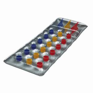 PVC luchtbed Beach season, transparant, grijs, blauw, geel, rood