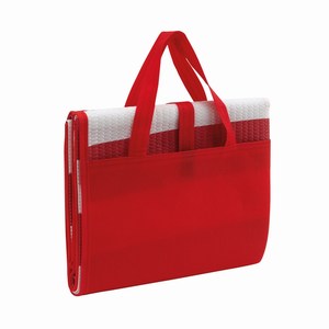 Uitvouwbare strandtas Marina. Wit, Rood.