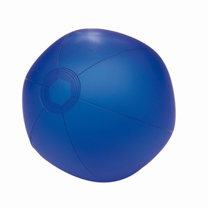 Opblaasbare strandbal 12 inch van frosted PVC, blauw