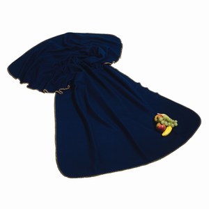 Fleece picknickdeken, inclusief draagband waarop een logo kan worden aangebracht, blauw