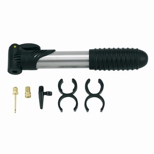 Mini fietspomp Airflow, zilver, zwart
