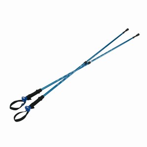 Set telescopische nordic walking stokken Mountain, zwart, blauw