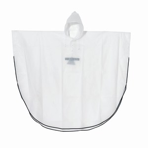 Regenponcho met reflecterende strip, wit