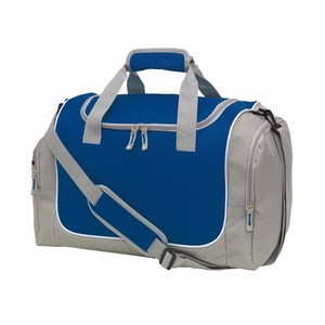 Sporttas Gym. Grijs, Donkerblauw.