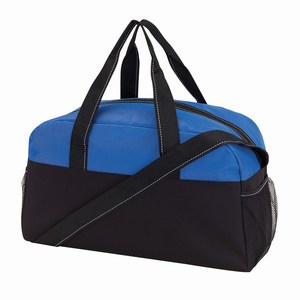 Sporttas Fitness. Zwart, Blauw.