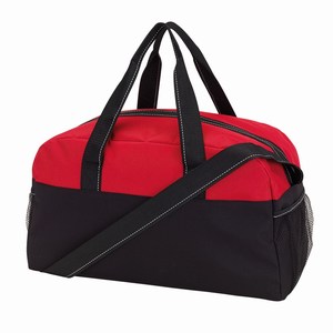 Sporttas Fitness. Zwart, Rood.