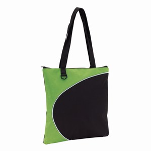 Shopper Style. Zwart, Lichtgroen.