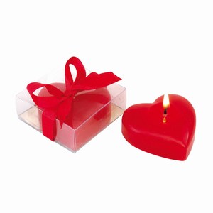 Hartvormige geurkaars Sweetheart, rood