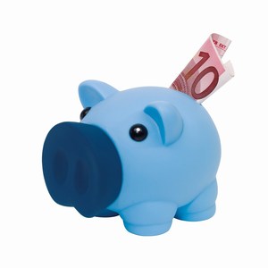 Spaarpot Moneymaker. Blauw.