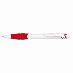 Blauwschrijvende balpen Jingle, rood, wit