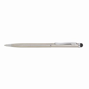 Metalen balpen met rubber touchscreen tip Smart Touch. Zilver.