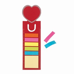 Boekenlegger-liniaal Romance. Rood.
