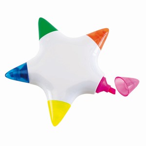 Tekstmarker Star, rood, wit, blauw, groen, oranje, geel