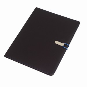 A4-schrijfmap Session. Zwart, Blauw.