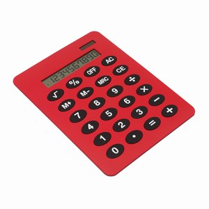 Dual power calculator Buddy. Rood.