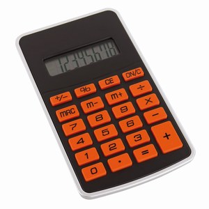 Rekenmachine Touchy, zwart, oranje