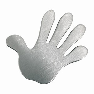 Roestvrijstalen koelkast magneet Shake hands, zilver
