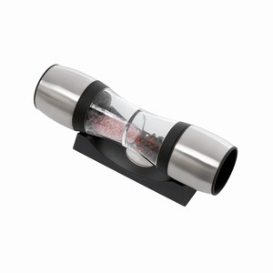 Peper en zoutmolen. Zilver, Zwart.