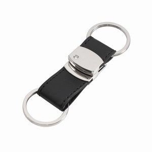 Sleutelhanger met Swarovski Element. Zwart, Zilver.